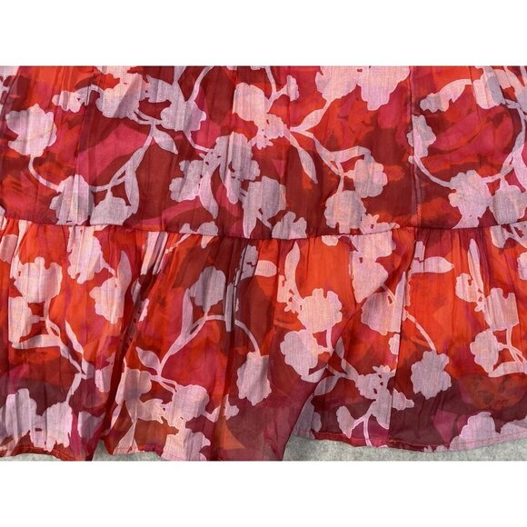 NWT Torrid Lined Lace Up Sweetheart neckline Dress Size 2X Floral Ruffle Smocked - Picture 15 of 16